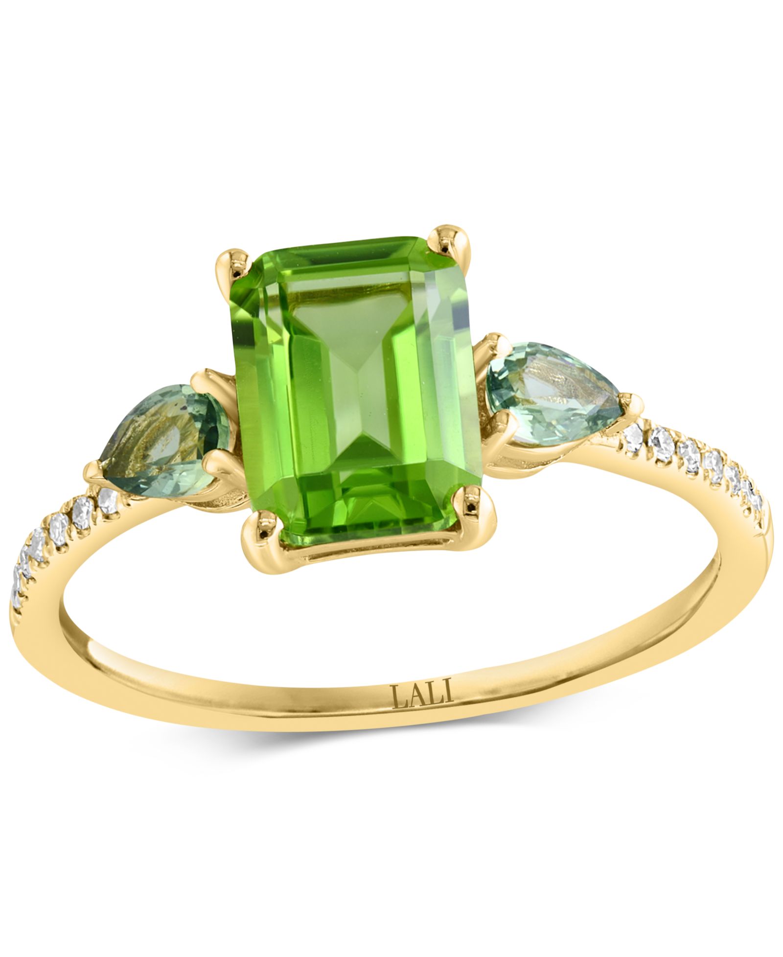 Кольцо LALI Jewels с многоцветными драгоценными камнями и бриллиантами (1/20 ct. t.w.) в 14k Yellow Gold