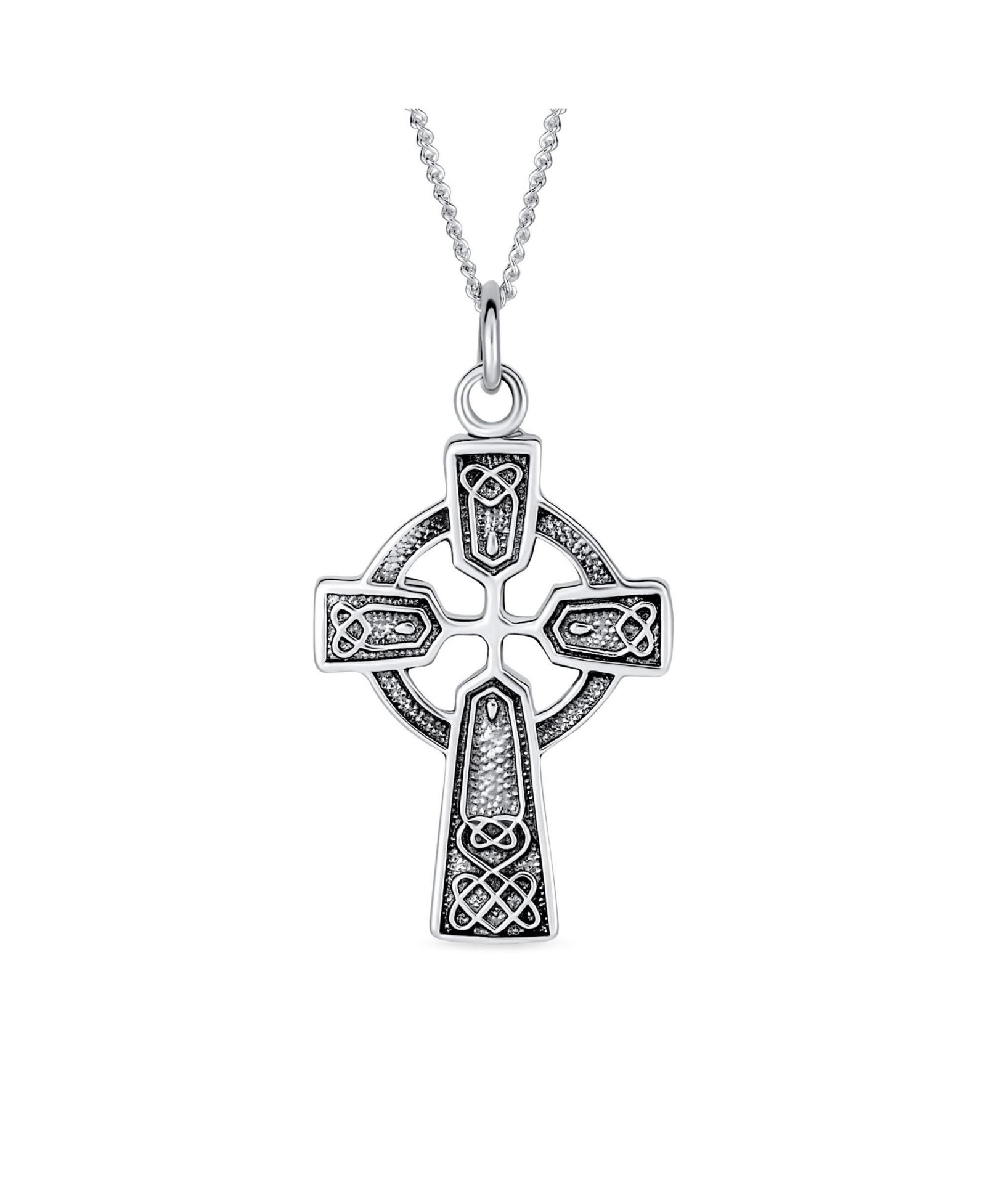 Кулон-ожерелье Bling Jewelry с бесконечным кельтским крестом из стерлингового серебра .925
