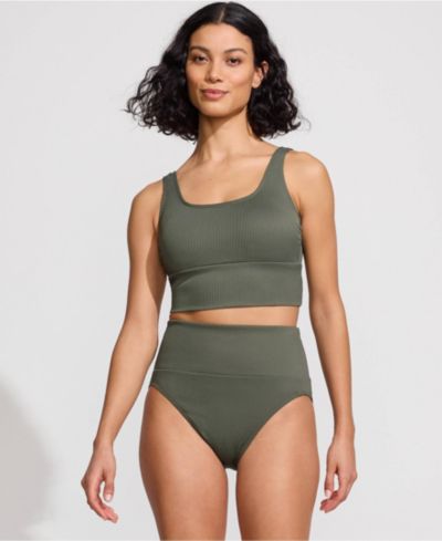 Женский купальный комплект Lands' End Tugless Ribbed