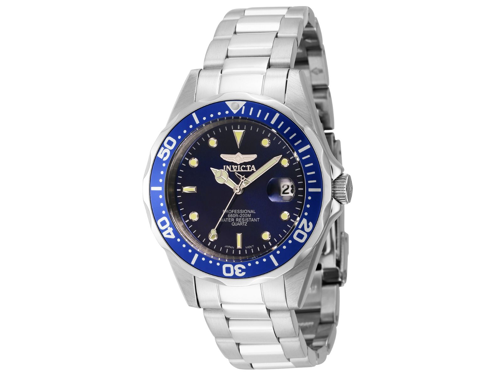 Invicta Мужские часы Pro Diver Quartz 3 Hand Blue Dial 9204