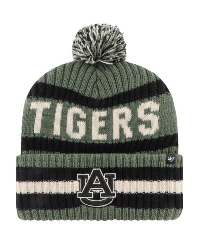 Мужская вязаная шапка '47 Brand Green Auburn Tigers OHT Military Appreciation Bering Cuffed с помпоном