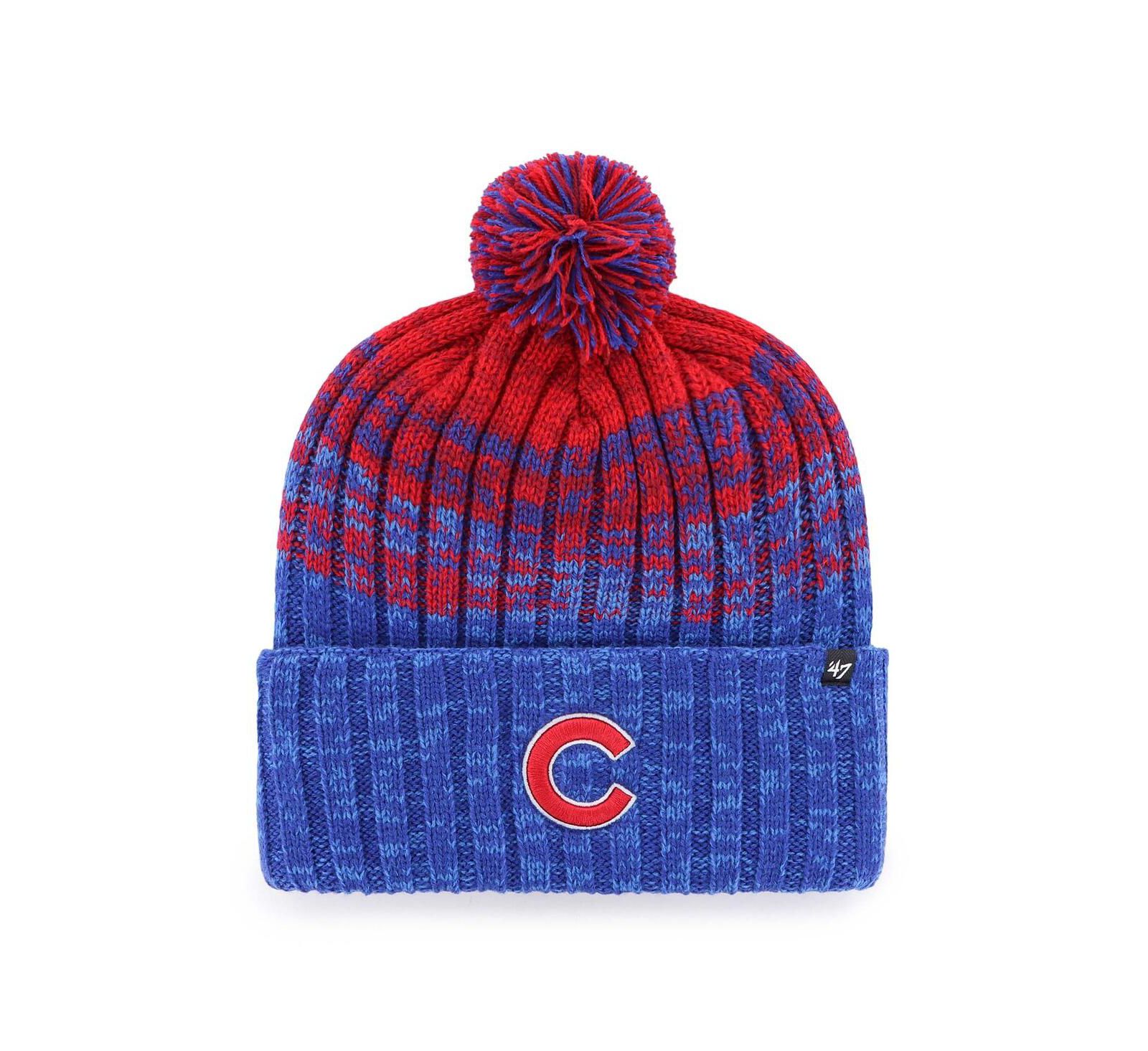 '47 Brand Мужская вязаная шапка с помпоном Royal Chicago Cubs Cascade Cuffed