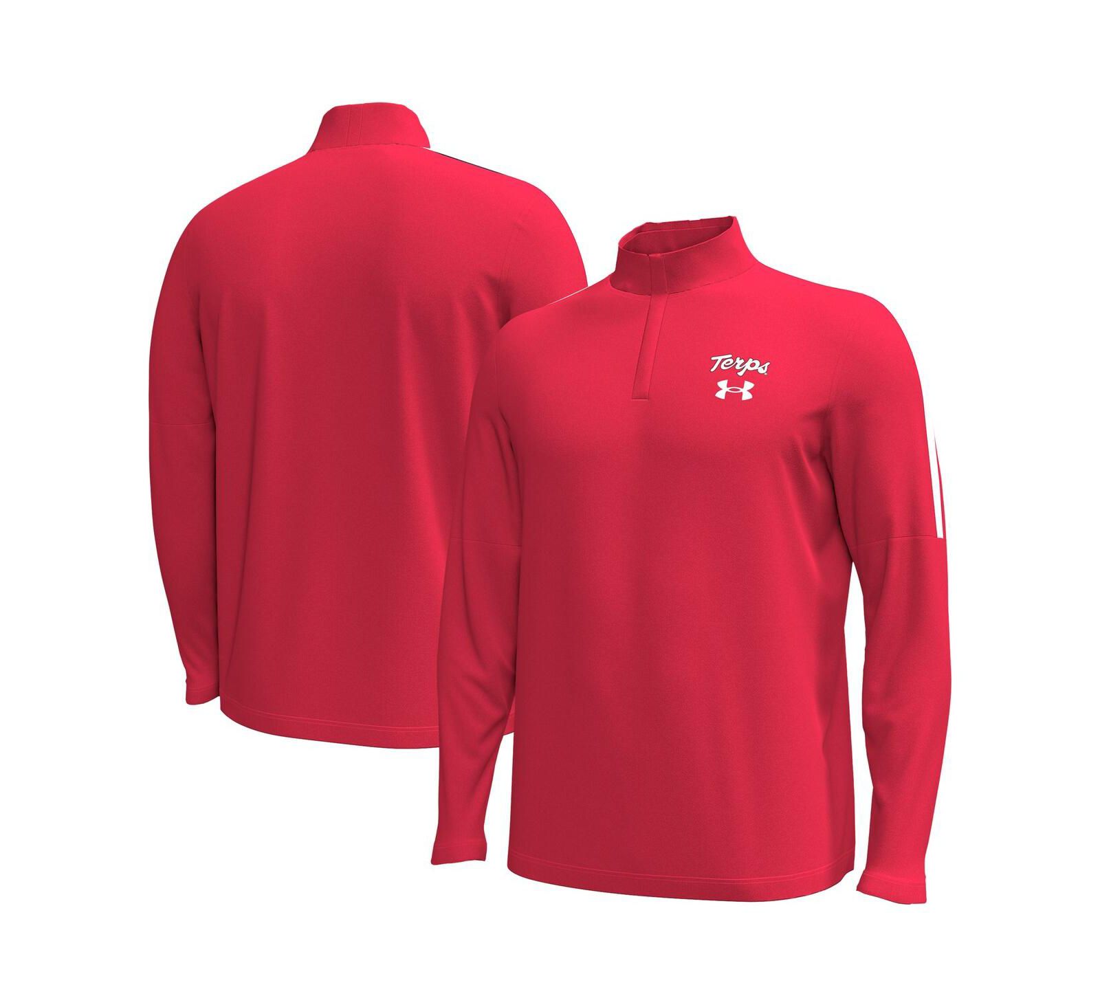 Under Armour Men's Red Maryland Terrapins Playoff Performance Quarter-Zip Jacket