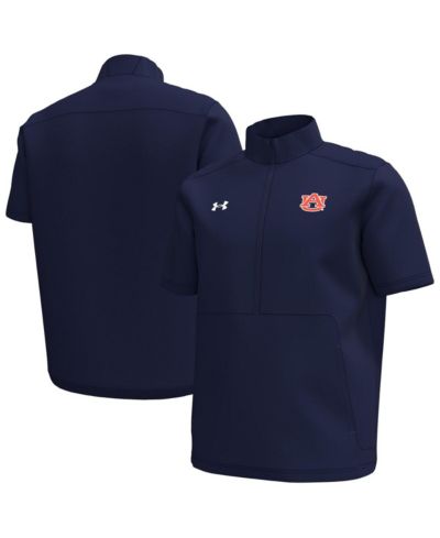 Under Armour Men's Navy Auburn Tigers Motivate Quarter-Zip Short Sleeve T-Shirt