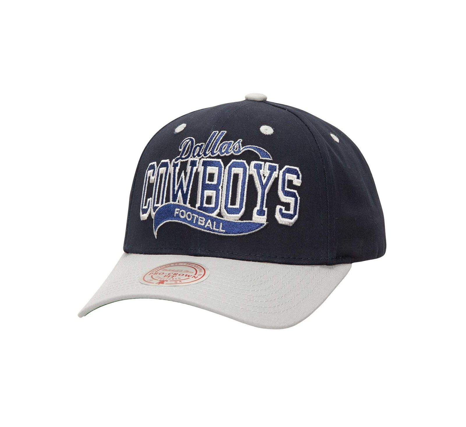 Мужская кепка Mitchell & Ness Dallas Cowboys Block Sweep Pro Adjustable, темно-синяя