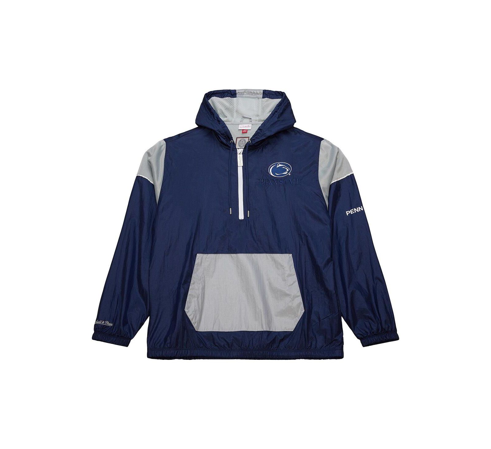 Mitchell & Ness Мужской темно-синий свитшот-худи Penn State Nittany Lions Team 3.0 Anorak Half-Zip