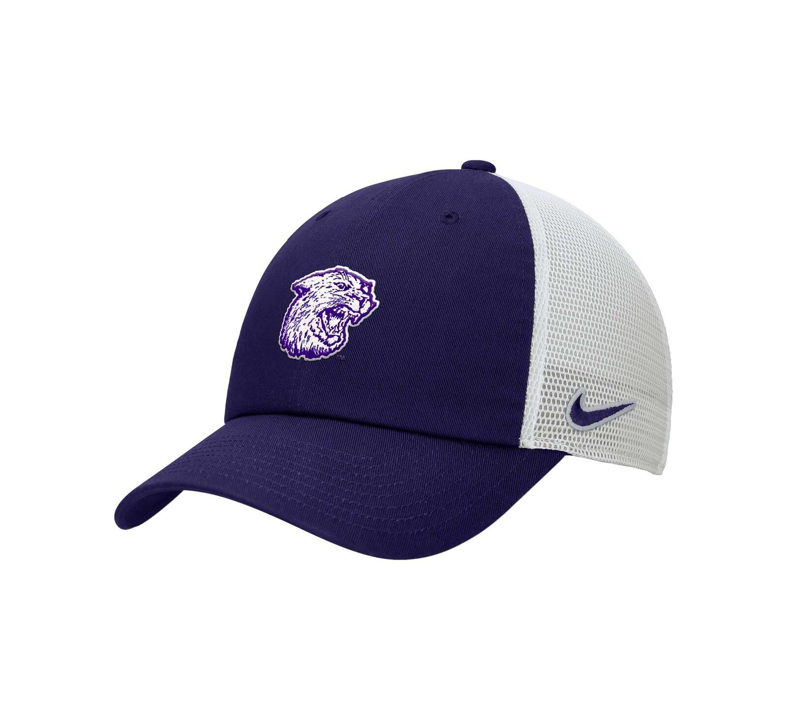 Nike Мужская винтажная кепка Trucker с логотипом Kansas State Wildcats, фиолетовый/белый