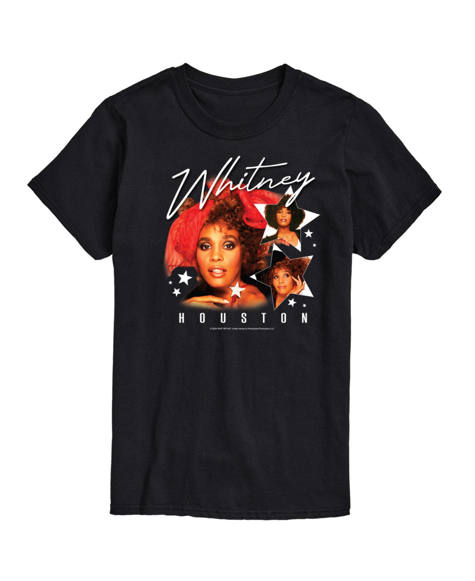 AIRWAVES Men's Whitney Houston Short Sleeve T-Shirt