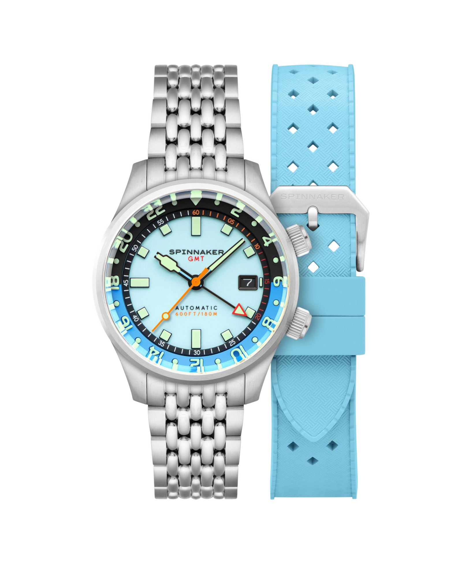 Часы Spinnaker Men's Bradner GMT Automatic Solid Stainless Steel Bracelet, 42mm