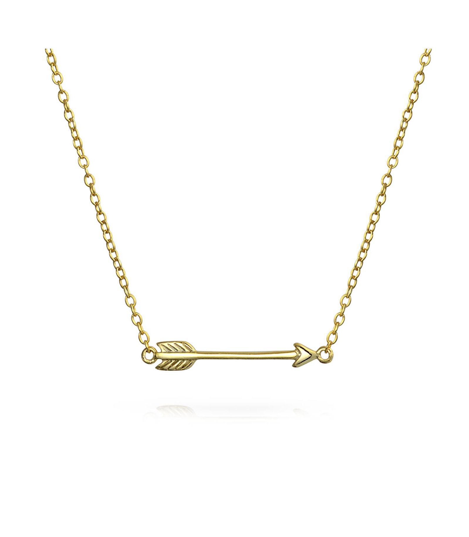 Bling Jewelry Подвеска-кулон Dainty Cupid Arrow в позолоченном Sterling Silver
