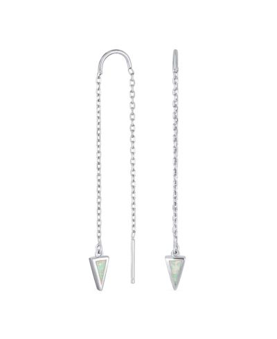 Bling Jewelry Серьги-подвески с опалом в форме стрелы и треугольника, стерлинговое серебро