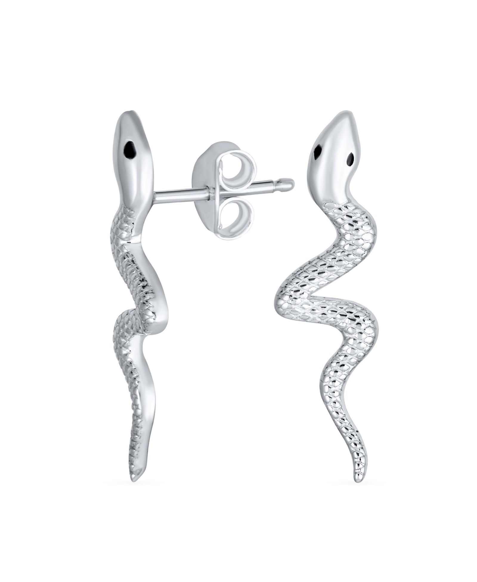 Bling Jewelry серьги-гвоздики Egyptian Snake из стерлингового серебра