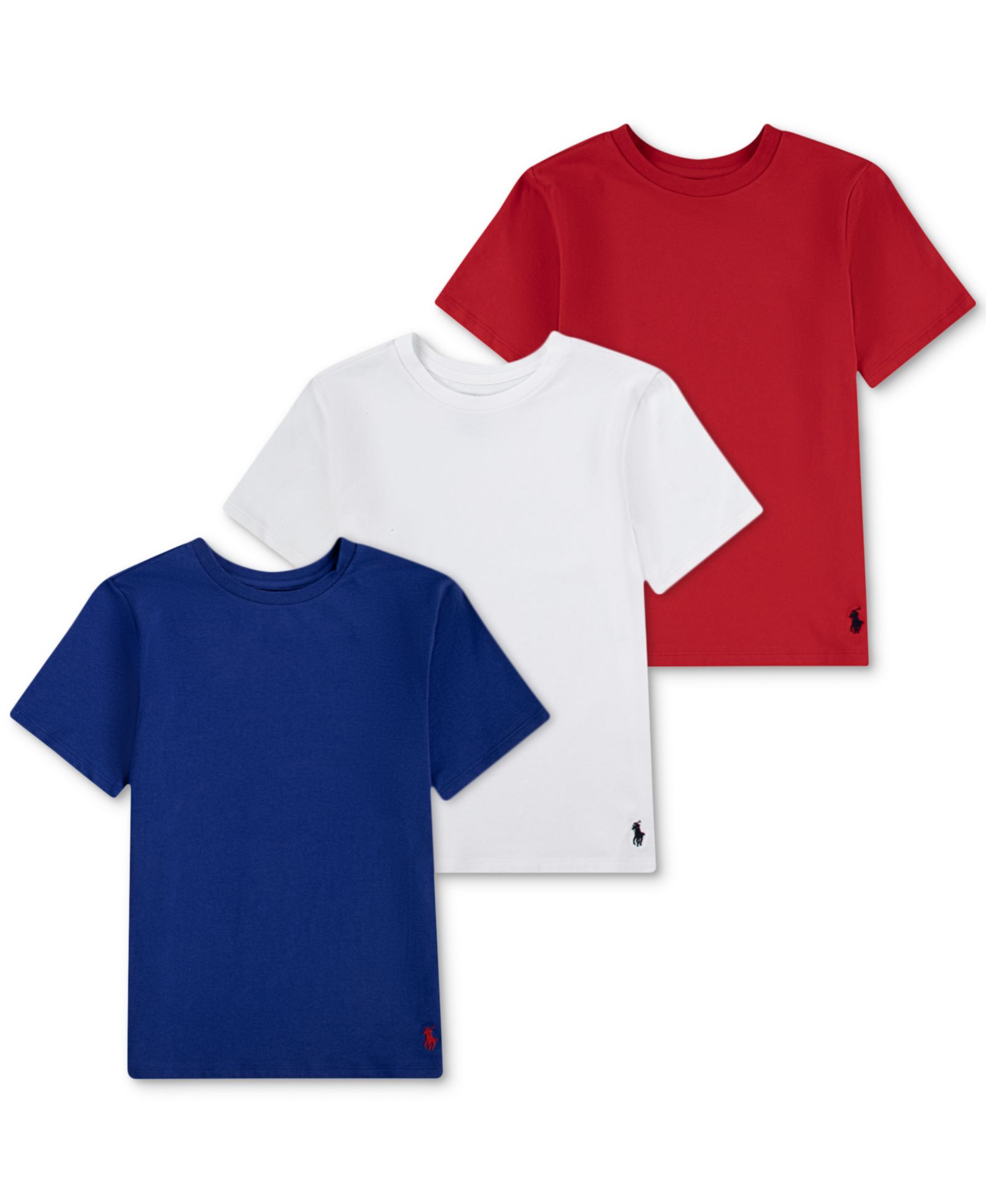 Polo Ralph Lauren Boys' 8-20 Crewneck Undershirts, 3-Pack
