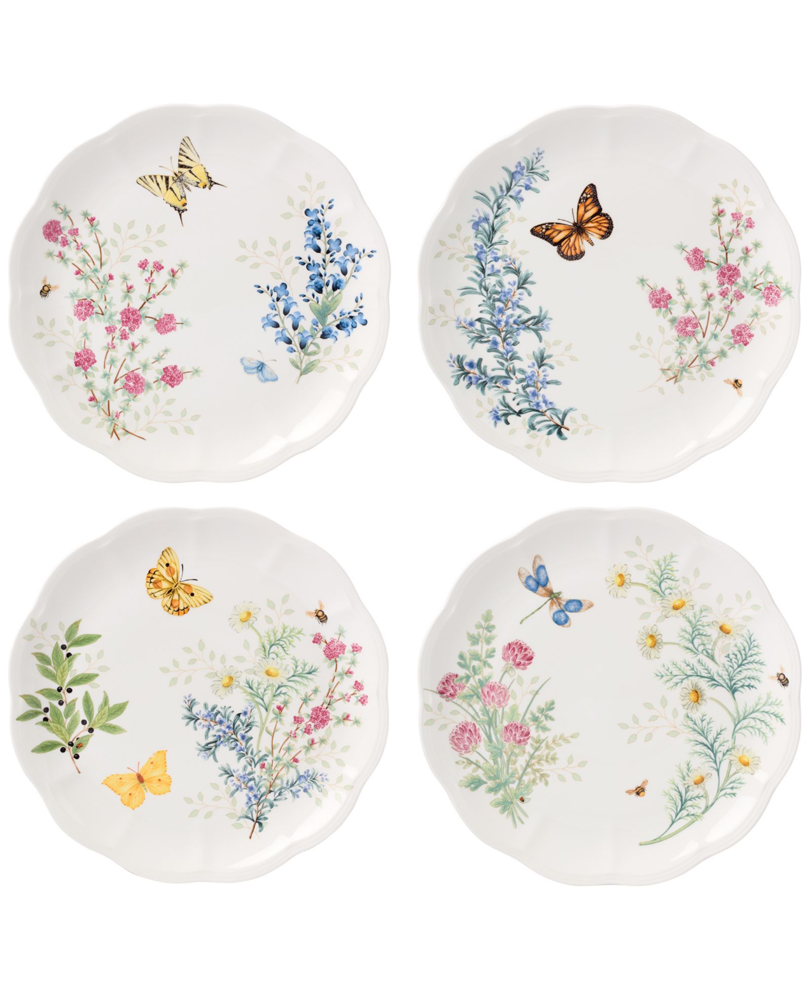 Lenox Обеденные тарелки Butterfly Meadow Herbs, набор из 4 шт.