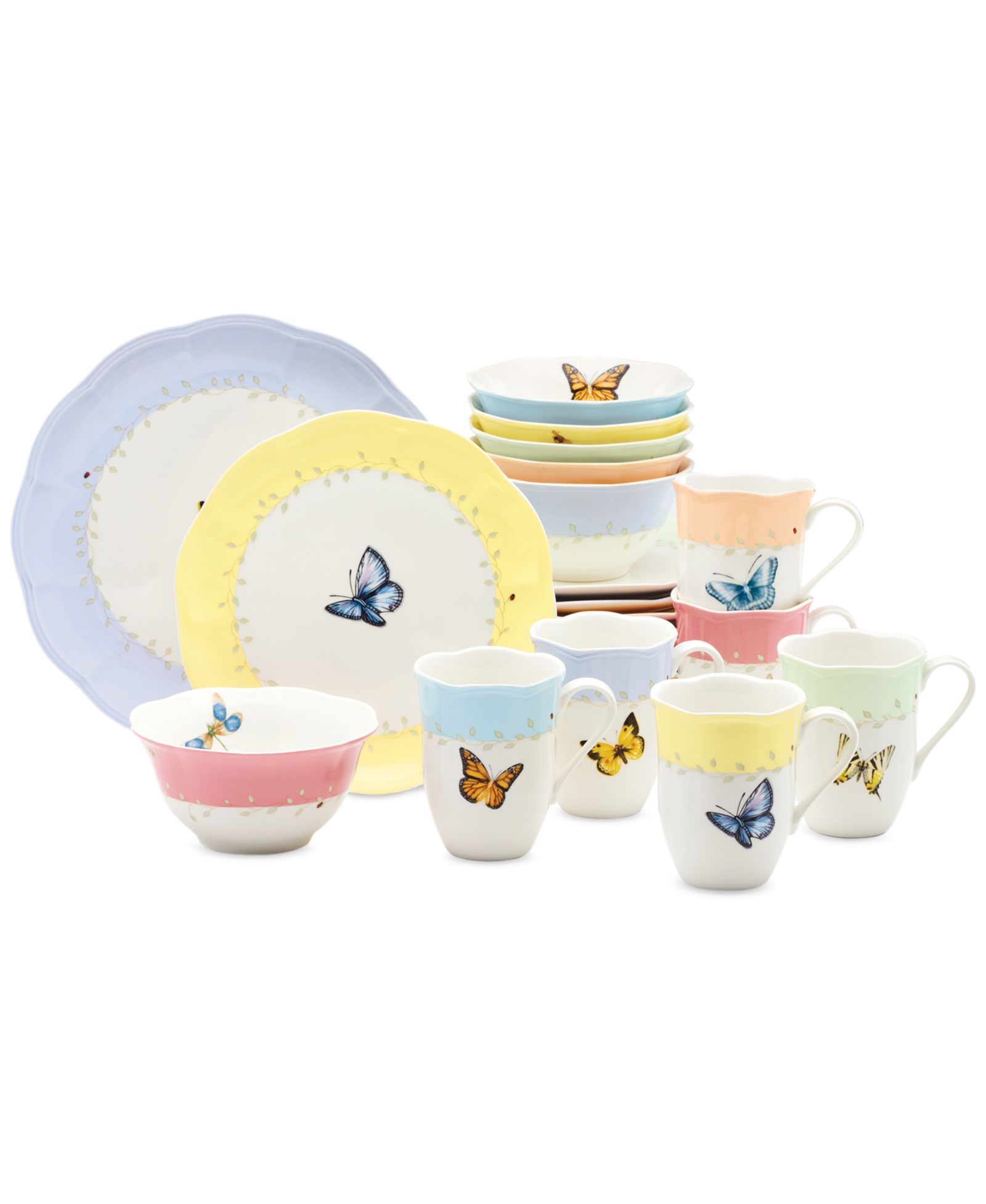 Lenox Butterfly Meadow Color 24 Pc. Dinnerware Set, Service for 6, Exclusively at Macy's