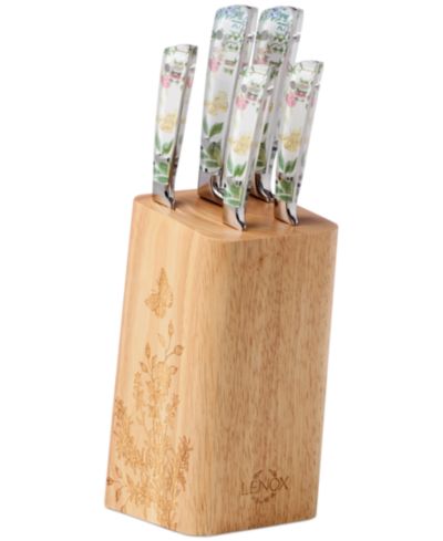 Lenox набор ножевых изделий и блока Butterfly Meadow Herb, 6 предметов