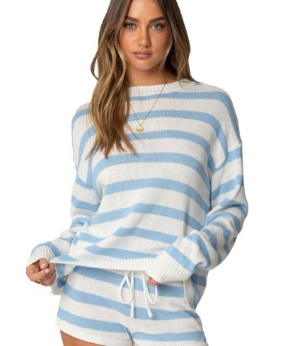 Edikted Women's Amaris Oversized Striped Sweater