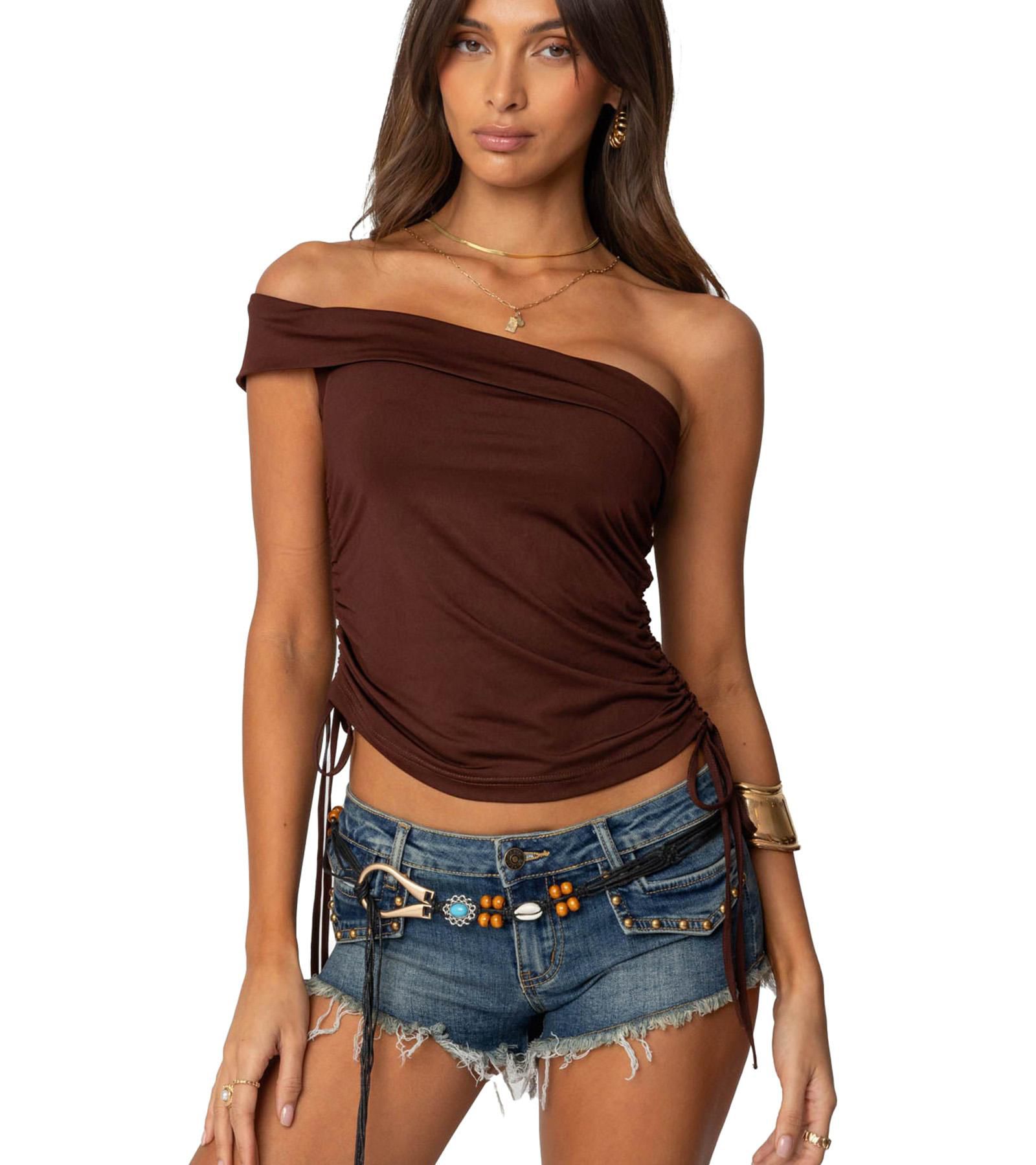 Женский топ Edikted Yafa Asymmetric Off Shoulder
