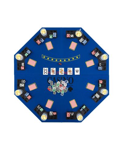 Portable 10 Player Poker Table Top with 84 x 42 Inch Padded Surface