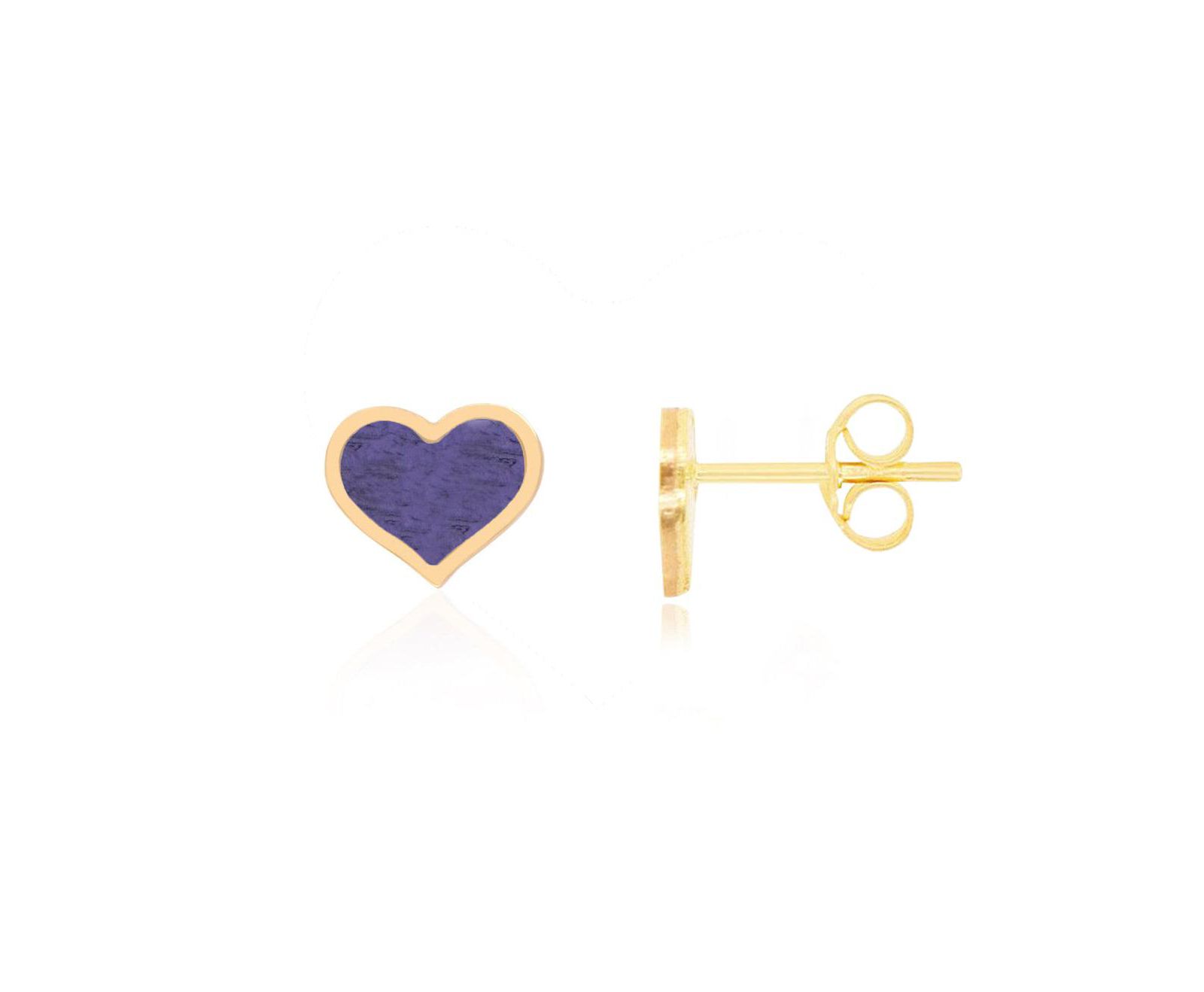 Серьги-гвоздики The Lovery Amethyst Heart Stud