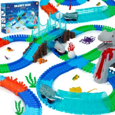 Usa Toyz Sharky Seas Race Track 225-Piece Building Set, Ages 6+