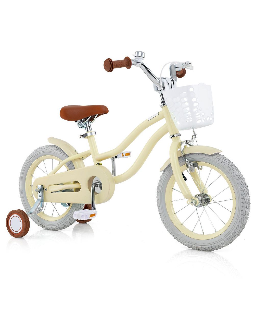 Детский велосипед Slickblue Adjustable с дополнительными колесами для детей 3-8 лет
