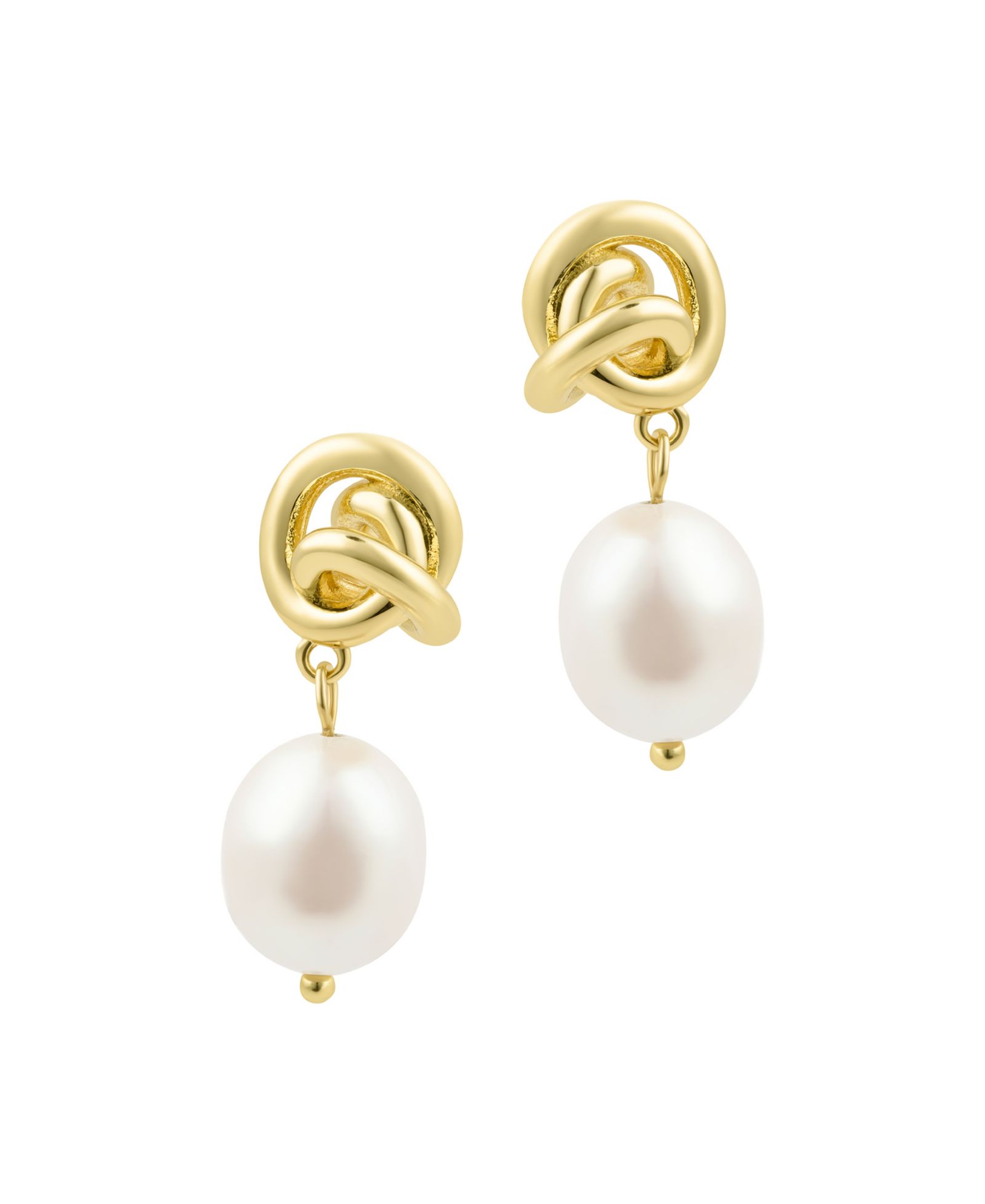 Серьги ADORNIA Freshwater Cultivated Pearl Knot