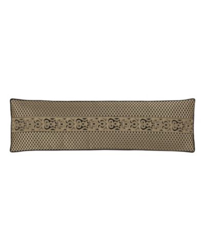 J Queen New York Bolero Black Bolster Decorative Pillow, 15" x 52"