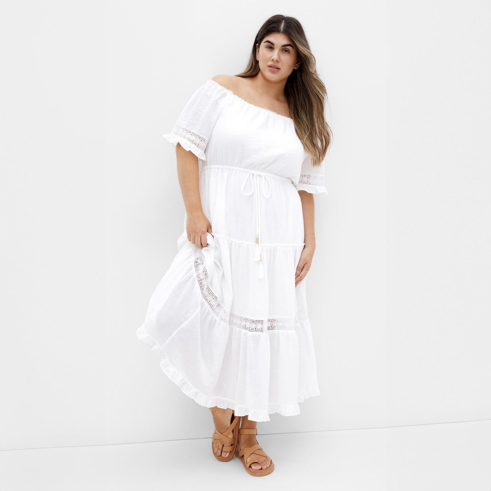 Женское платье Plus Size CITY CHIC Angel Midi