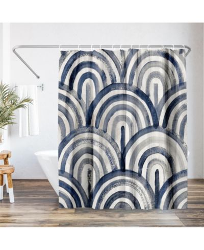 Americanflat Abstract Water-Resistant Polyester Shower Curtain, 71" x 74"