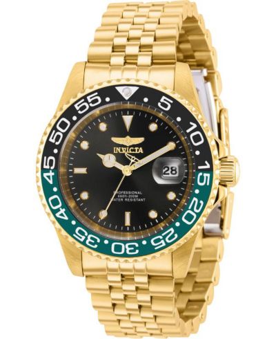 Invicta Мужские часы Pro Diver Quartz 3 Hand Black Dial