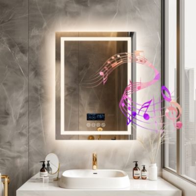 Умное зеркало для ванной LUVODI с LED-подсветкой и Bluetooth-динамиком