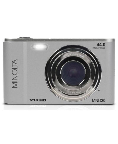 Minolta Minolta MND20 44 МП 2.7K Ultra HD цифровая камера (серебристая)