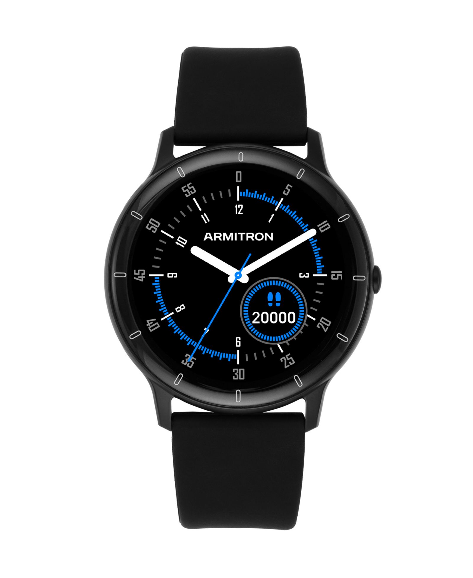 Armitron Connect Link Black Silicone Smartwatch, 45mm