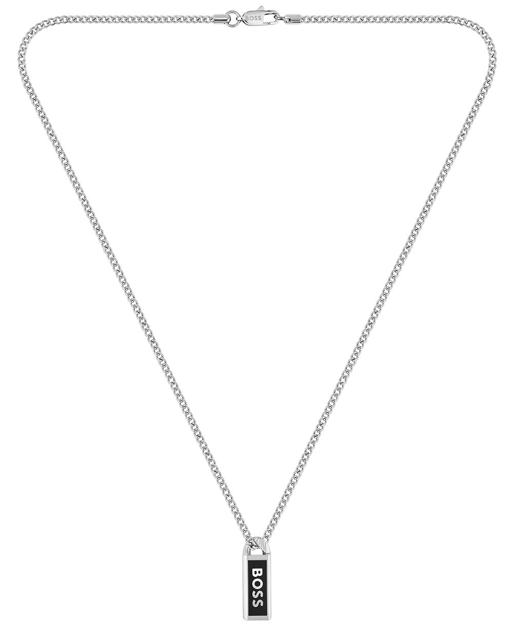 Мужское ожерелье-кулон Hugo Boss Kassy Emblem Stainless Steel