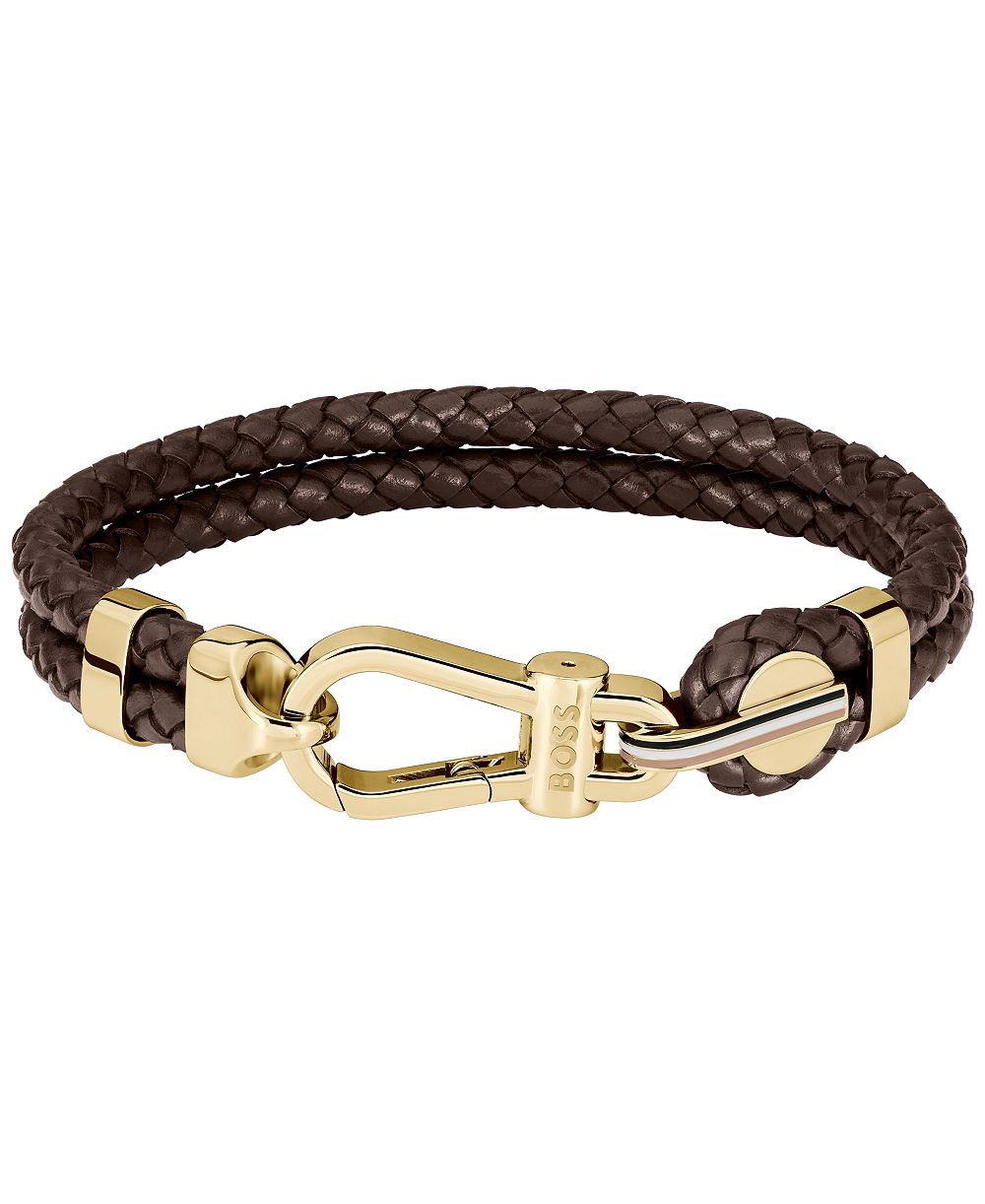 Мужской кожаный браслет Hugo Boss Ares Prime Brown
