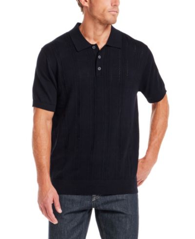Поло Weatherproof Vintage Men's Regular-Fit Pointelle Sweater-Knit 100% Cotton