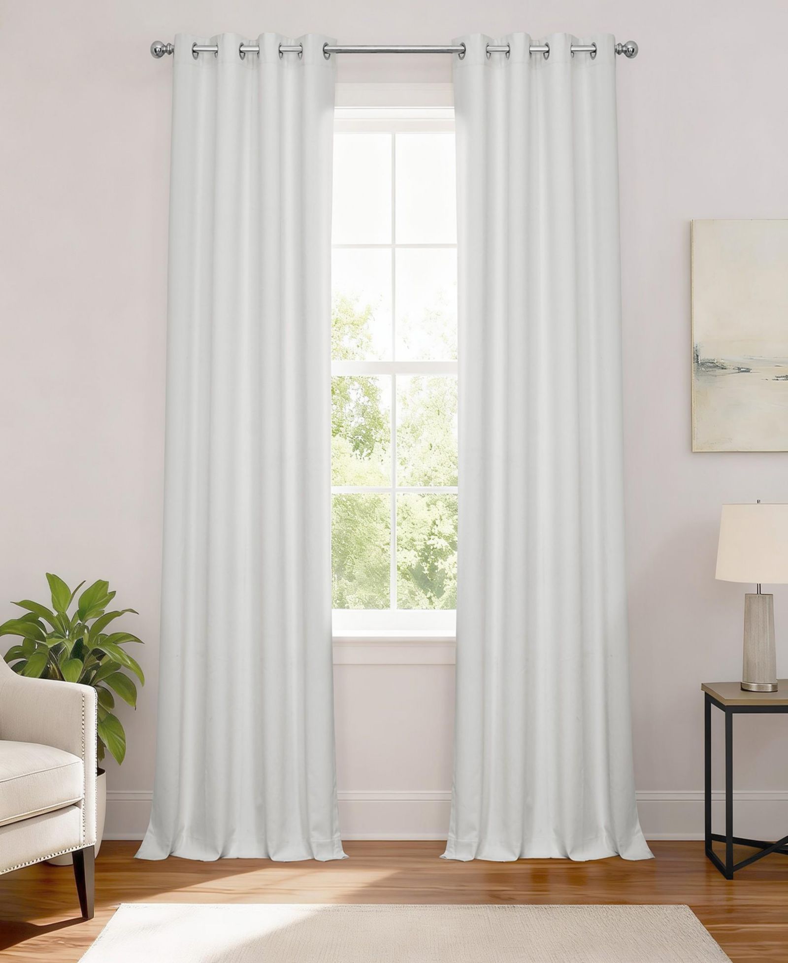 Half Price Drapes Grommet Performance Linen Hotel Blackout Curtain