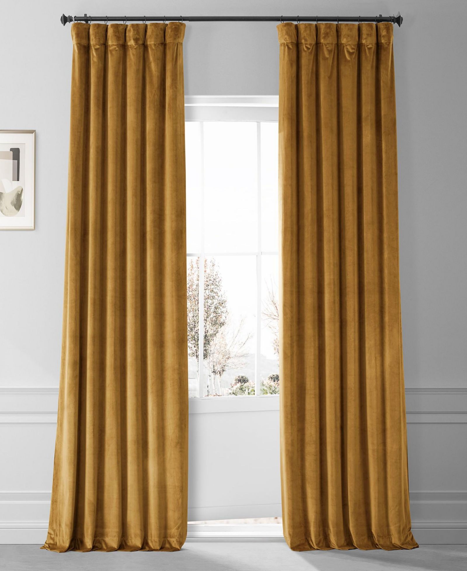 Шторы Half Price Drapes, бархатные, для отелей, черные, блэкаут