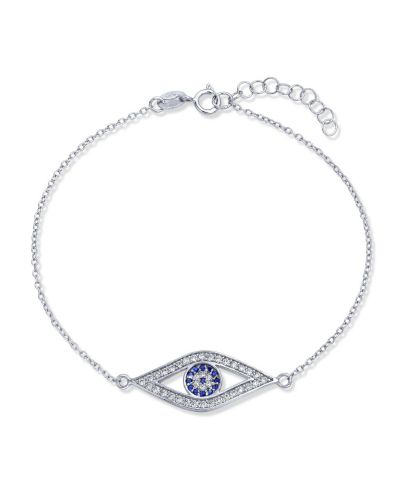Bling Jewelry Spiritual Evil Eye CZ Charm Bracelet Protection Amulet .925 Sterling Silver