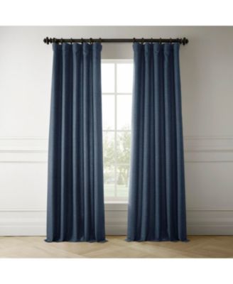 Half Price Drapes шторы Sergeants Blue faux linen
