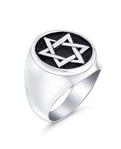 Bling Jewelry Star of David Signet Ring