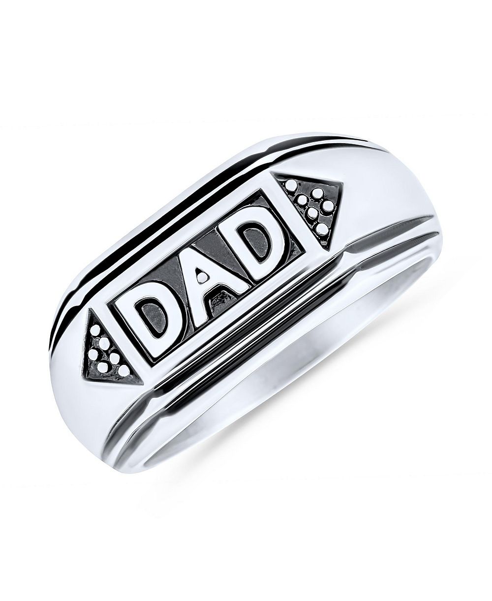 Bling Jewelry DAD Statement Signet Band Ring