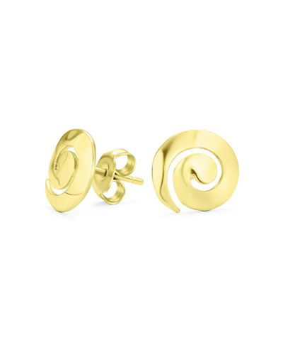 Серьги-гвоздики Bling Jewelry Geometric Boho Round Swirl, серебреное покрытие .925 Sterling Silver
