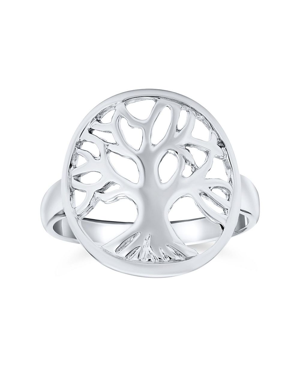 Bling Jewelry кольцо Family Tree of Life, крупное открытое круглое, стерлинговое серебро