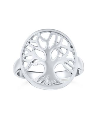 Bling Jewelry кольцо Family Tree of Life, крупное открытое круглое, стерлинговое серебро
