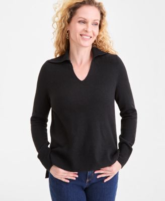 Style & Co Women's LuxSoft Johnny-Collar Sweater, Macy's Exclusive