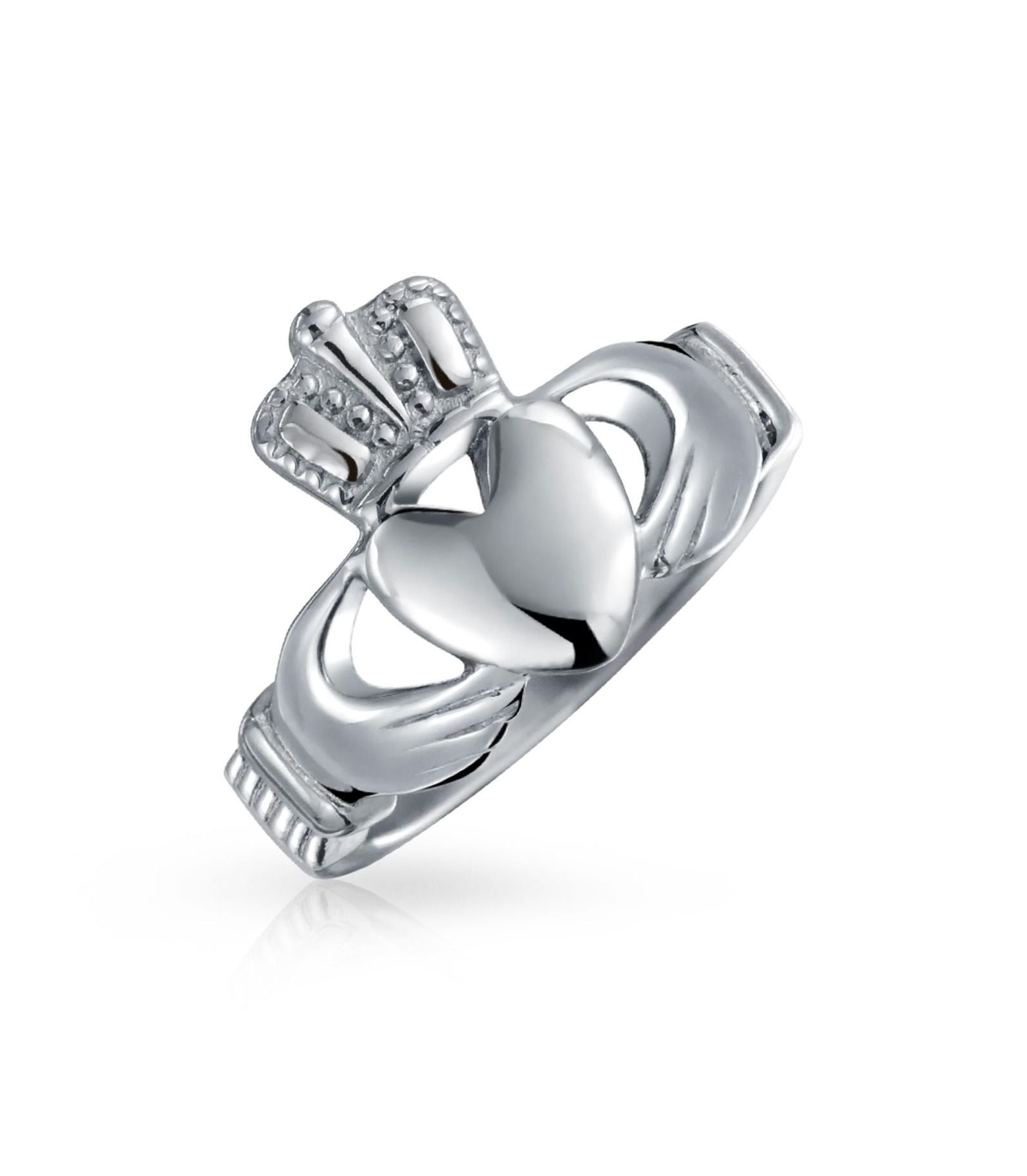 Bling Jewelry Дружба Обещание Кельтское Сердце Клэддх Кольцо Нержавеющая Сталь