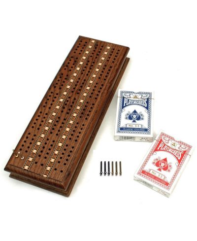 We Games 3-Track Sprint Cabinet Cribbage Board Game, Ages 12+