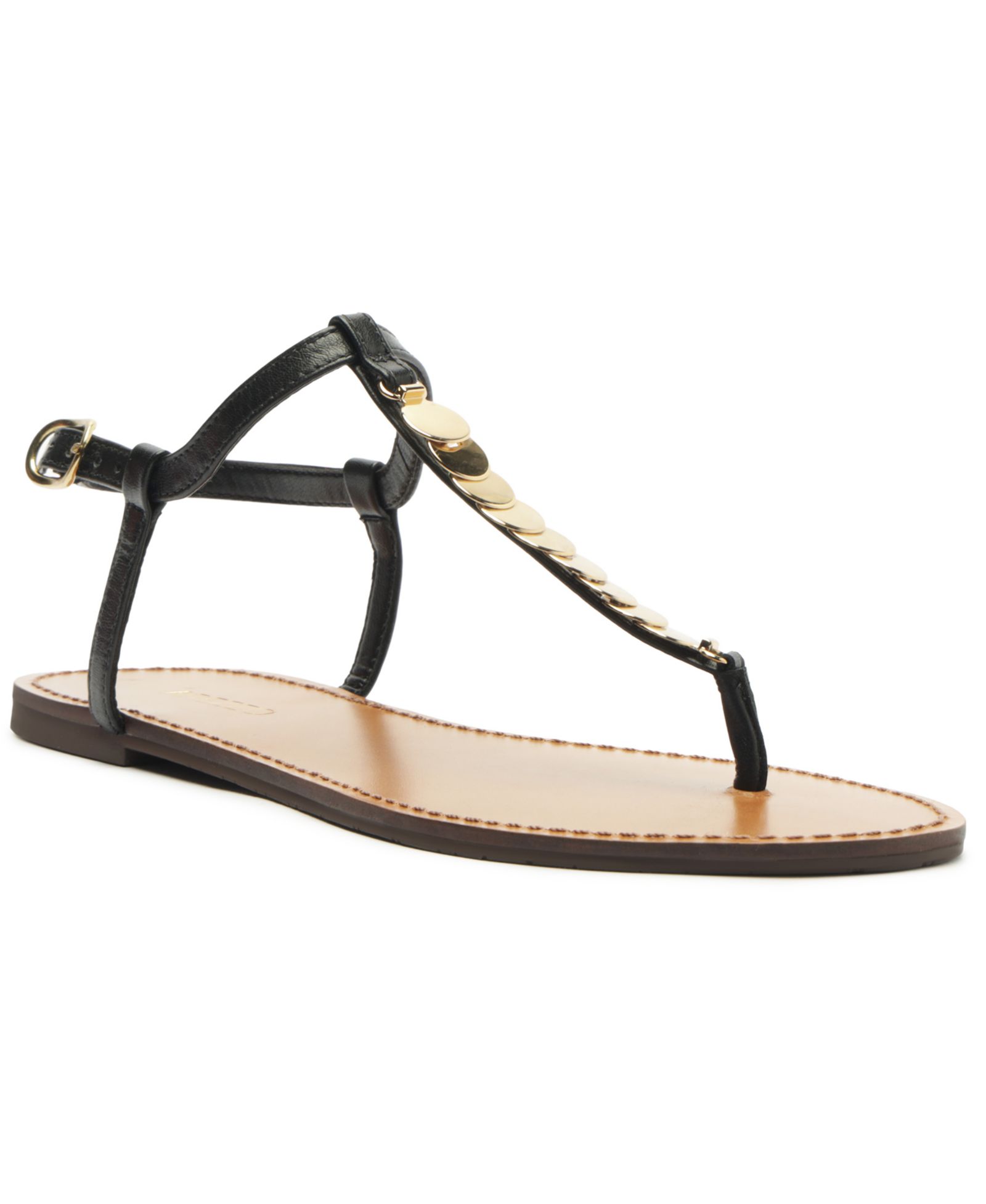 Arezzo Women's Bristol Round Toe Flat Sandals